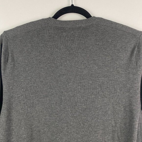 Banana Republic V Neck Sweater Mens Medium Cotton Gray Pullover Basic - Picture 7 of 10